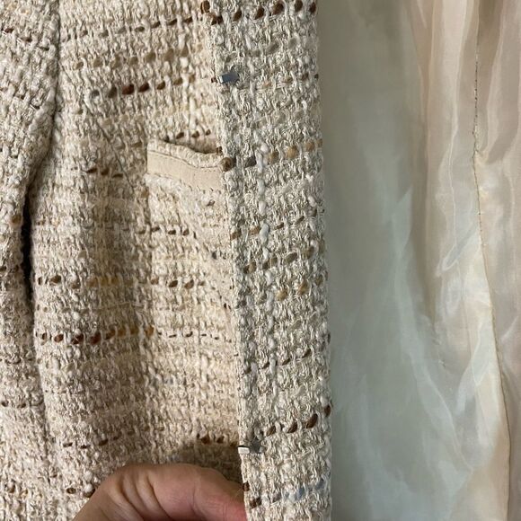5 for $25🔥Anne Klein Tweed Open Front Suit Jacket Size 8 - Picture 3 of 7